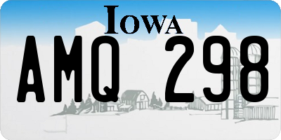 IA license plate AMQ298