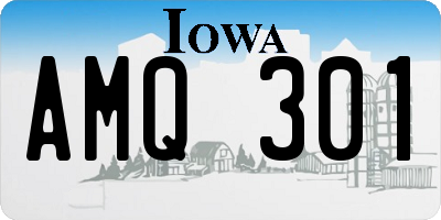 IA license plate AMQ301