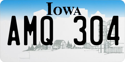 IA license plate AMQ304