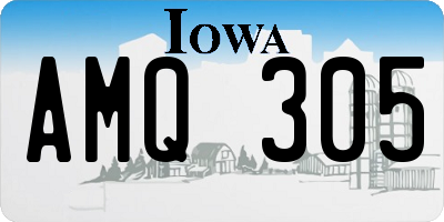 IA license plate AMQ305