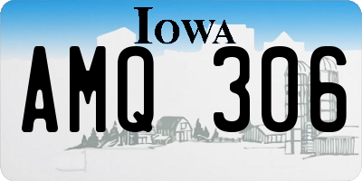 IA license plate AMQ306