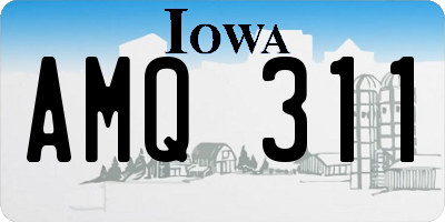 IA license plate AMQ311