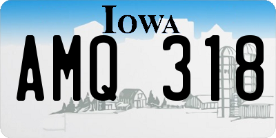 IA license plate AMQ318
