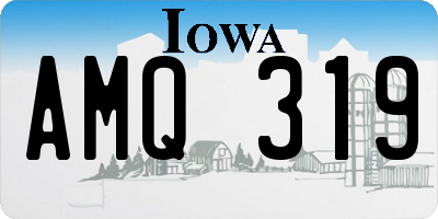 IA license plate AMQ319