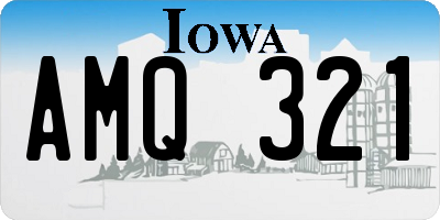 IA license plate AMQ321