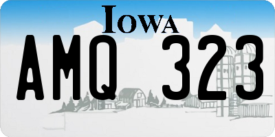 IA license plate AMQ323