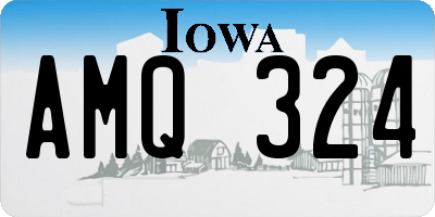 IA license plate AMQ324
