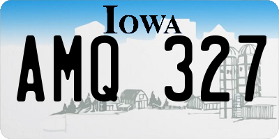 IA license plate AMQ327