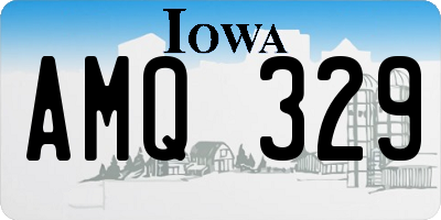 IA license plate AMQ329