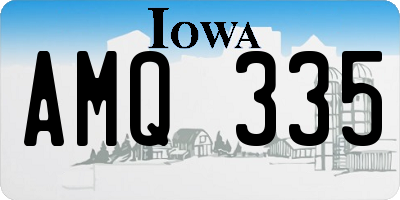 IA license plate AMQ335