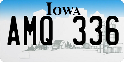 IA license plate AMQ336