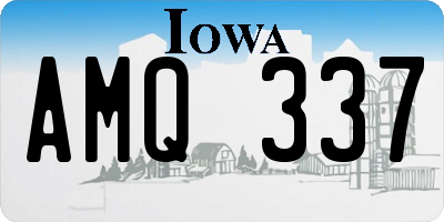 IA license plate AMQ337