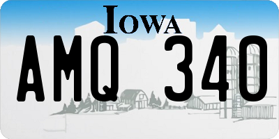 IA license plate AMQ340