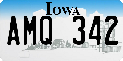 IA license plate AMQ342