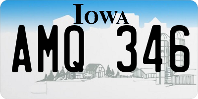 IA license plate AMQ346