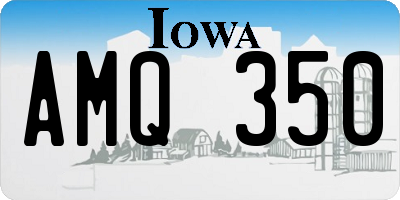 IA license plate AMQ350