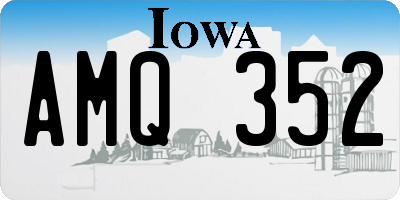 IA license plate AMQ352
