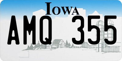 IA license plate AMQ355