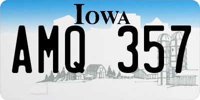 IA license plate AMQ357