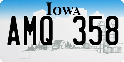 IA license plate AMQ358