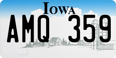 IA license plate AMQ359