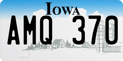 IA license plate AMQ370