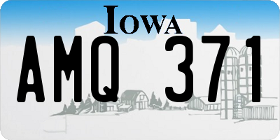 IA license plate AMQ371