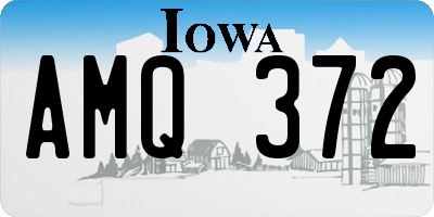 IA license plate AMQ372
