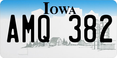 IA license plate AMQ382