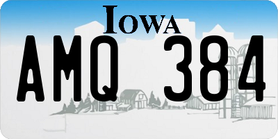 IA license plate AMQ384