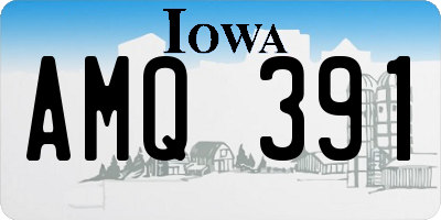 IA license plate AMQ391