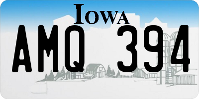IA license plate AMQ394