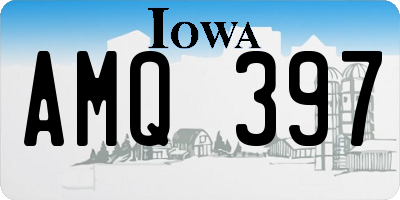 IA license plate AMQ397