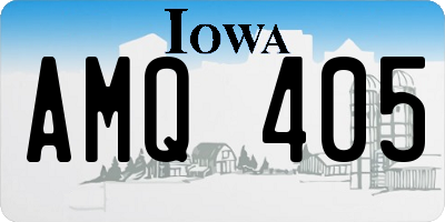 IA license plate AMQ405