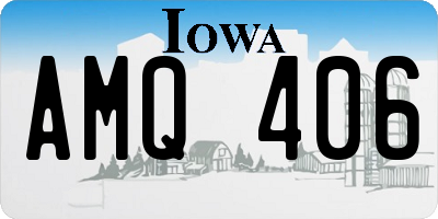 IA license plate AMQ406