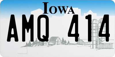 IA license plate AMQ414