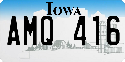 IA license plate AMQ416