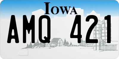 IA license plate AMQ421