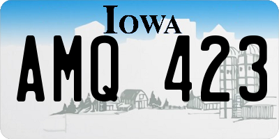 IA license plate AMQ423