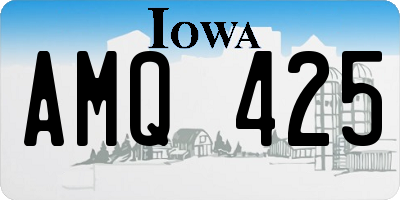 IA license plate AMQ425