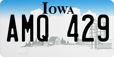 IA license plate AMQ429