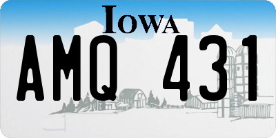 IA license plate AMQ431