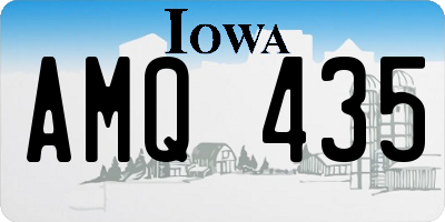 IA license plate AMQ435