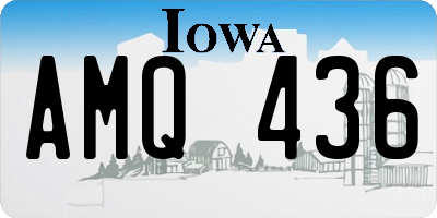 IA license plate AMQ436