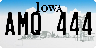 IA license plate AMQ444