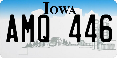IA license plate AMQ446