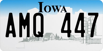 IA license plate AMQ447