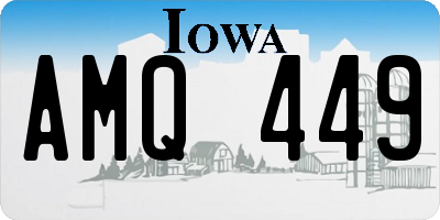 IA license plate AMQ449