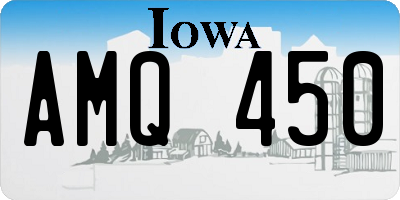 IA license plate AMQ450