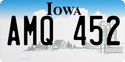 IA license plate AMQ452